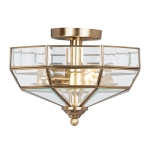 Plafon ART DECO Antyczny Mosiądz