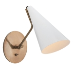 Kinkiet CLEMENTE - Metalowy Reflektor Regulowany - Biały | AERIN 