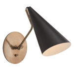 Kinkiet CLEMENTE - Metalowy Reflektor Regulowany - Czarny | AERIN 