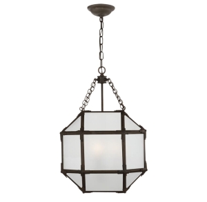 Lampa Wisząca MORRIS S Frosted Glass - Antyczny Cynk | Suzanne Kasler