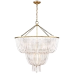 Duża Lampa Wisząca JACQUELINE White Acrylic - Antyczny Mosiądz | AERIN