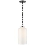 Wąska Lampa Wisząca KATIE White Glass - Brązowa | Thomas O'Brien  