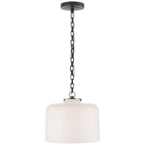 Szeroka Lampa Wisząca KATIE White Glass - Brązowa | Thomas O'Brien  