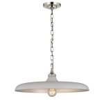 Lampa Wisząca PIATTO White M - Polerowany Nikiel |  Thomas O'Brien
