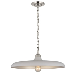 Lampa Wisząca PIATTO White M - Polerowany Nikiel |  Thomas O'Brien