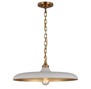Lampa Wisząca PIATTO White M - Antyczny Mosiadz | Thomas O'Brien