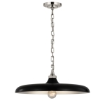 Lampa Wisząca PIATTO Black M - Polerowany Nikiel | Thomas O'Brien