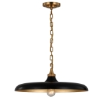Lampa Wisząca PIATTO Black M - Antyczny Mosiądz | Thomas O'Brien
