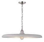 Lampa Wisząca PIATTO White L - Polerowany Nikiel | Thomas O'Brien