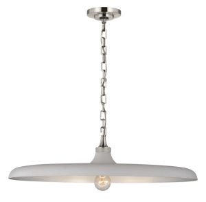 Lampa Wisząca PIATTO White L - Polerowany Nikiel | Thomas O'Brien