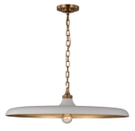 Lampa Wisząca PIATTO White L - Antyczny Mosiądz | Thomas O'Brien