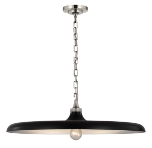 Lampa Wisząca PIATTO Black L - Polerowany Nikiel | Thomas O'Brien