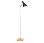 Lampa Stojąca / Podłogowa CLEMENTE - Antyczny Mosiądz / Czarny | AERIN 