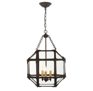 Lampa Wisząca MORRIS S Clear Glass - Antyczny Cynk | Suzanne Kasler
