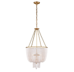 Lampa Wisząca JACQUELINE White Acrylic - Antyczny Mosiądz | AERIN