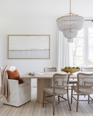 Duża Lampa Wisząca JACQUELINE White Acrylic - Antyczny Mosiądz | AERIN