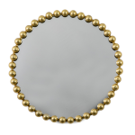 Okrągłe Lustro w Metalowej Ramie COHAN - Gold
