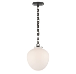 Lampa Wisząca KATIE ACORN - White Glass & Brąz | Thomas O'Brien