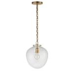 Lampa Wisząca KATIE ACORN - Clear Glass & Antyczny Mosiądz  | Thomas O'Brien  