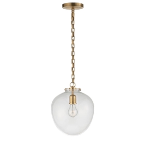Lampa Wisząca KATIE ACORN - Clear Glass & Antyczny Mosiądz  | Thomas O'Brien  