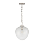 Lampa Wisząca KATIE ACORN - Clear Glass & Polerowany Nikiel  | Thomas O'Brien  