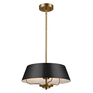 Lampa Wisząca MELFI M - Szczotkowany Mosiądz & Czarny