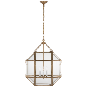 Lampa Wisząca MORRIS M Clear Glass - Postarzane Złoto | Suzanne Kasler 