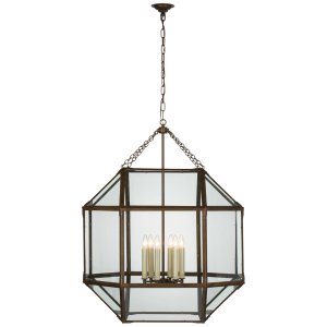 Lampa Wisząca MORRIS XL Clear Glass - Antyczny Cynk | Suzanne Kasler 