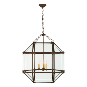 Lampa Wisząca MORRIS L Clear Glass - Antyczny Cynk | Suzanne Kasler 