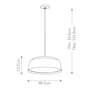 Lampa Wisząca SAVONA Black