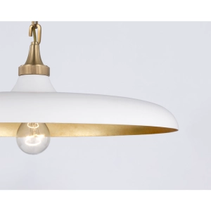 Lampa Wisząca PIATTO White M - Antyczny Mosiadz | Thomas O'Brien