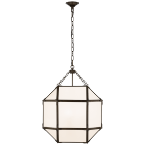Lampa Wisząca MORRIS M White Glass - Antyczny Cynk | Suzanne Kasler 