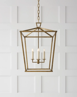 Lampa Wisząca DARLANA L - Postarzane Złoto | Chapman & Myers