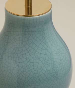 Duża Lampa Stołowa GLAZED - Light Turquoise