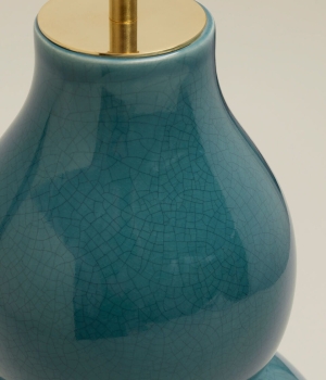 Duża Lampa Stołowa GLAZED - Turquoise 
