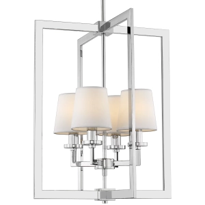 Lampa Wisząca CHARLOTTE -  Polerowany Nikiel & Biały
