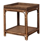 Rattanowy Stolik Kawowy / Pomocniczy VERDE - Kwadratowy