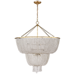 Duża Lampa Wisząca JACQUELINE Clear Glass  - Antyczny Mosiądz | AERIN