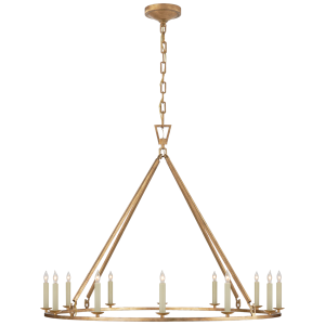 Lampa Wisząca DARLANA Ring XL - Postarzane Złoto | Chapman & Myers 