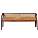 Ławka Tapicerowana z Plecionką TRESSÉ