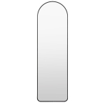 Zaokrąglone Lustro Podłogowe LUMINIS - Czarne