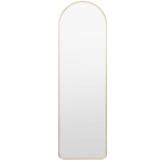 Zaokrąglone Lustro Podłogowe LUMINIS - Złote