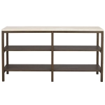 Konsola TRASTO - Drewno & Trawertyn  