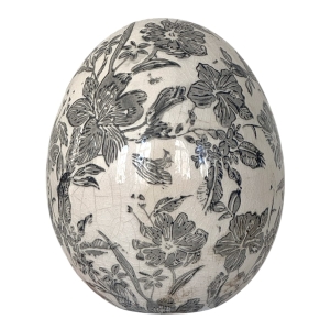 Ceramiczne Jajko Dekoracyjne FLOWER M
