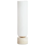 Lampa Stołowa TUBE XL - Białe Szkło & Marmur
