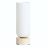 Lampa Stołowa TUBE L - Białe Szkło & Marmur