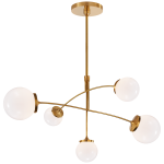 Lampa Wisząca PRESCOTT - Mosiądz & Białe Szkło | Kate Spade New York