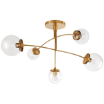 Lampa Wisząca PRESCOTT - Mosiądz & Przezroczyste Szkło | Kate Spade New York 