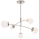 Lampa Wisząca PRESCOTT - Polerowany Nikiel & Białe Szkło | Kate Spade New York