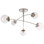 Lampa Wisząca PRESCOTT - Polerowany Nikiel & Przezroczyste Szkło | Kate Spade New York
